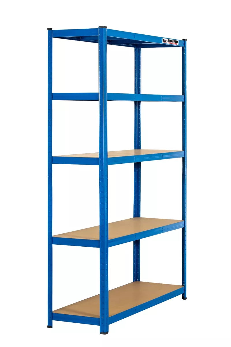 5 Tier Blue Metal Garage Shelving Unit 1000kg 180 x 120 x 40cm
