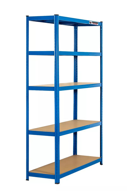5 Tier Blue Metal Garage Shelving Unit 1000kg 180 x 120 x 40cm