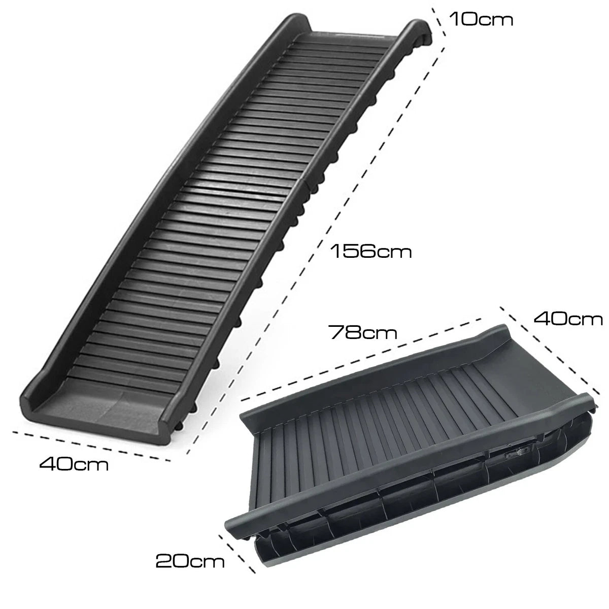 Dog Boot Ramp Travel Folding Dog Transport Lightweight Car Ramp Bi-Fold 156x40cm