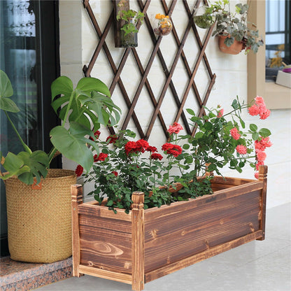 XLarge Wooden Trough Garden Planters Plant Pot Window Box Flower Basket Planting