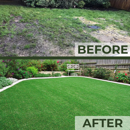 25mm Artificial Grass Natural and Realistic Looking Fake Lawn Astro Turf 25x4m