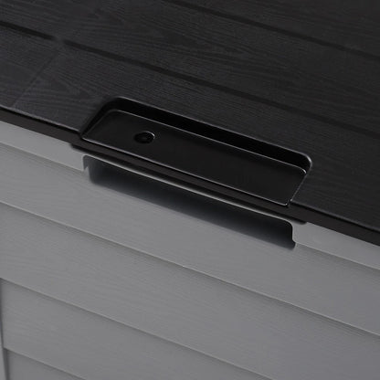Garden 290 Litre Large Outdoor Storage Box Garden Patio Plastic Chest Lid Container Tool Box