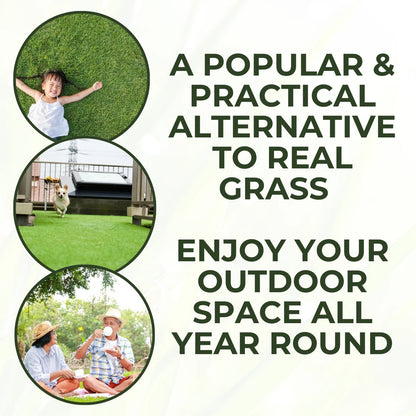20mm Budget Realistic Artificial Grass Soft Natural Astro Turf Garden