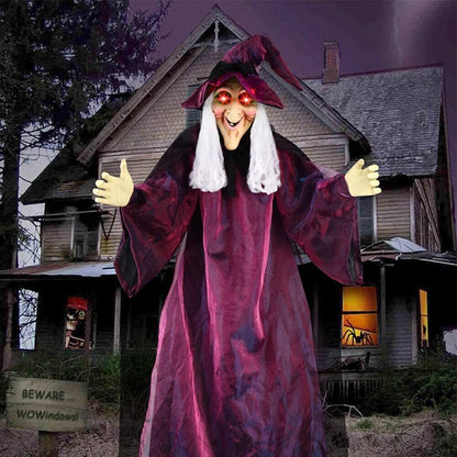 Halloween Life Size Talking Witch Scary Decor Animated Spooky Animatronic Witch