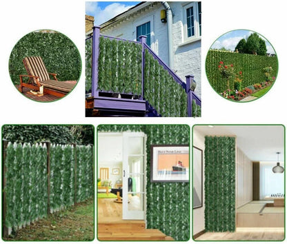 2x3m Artificial Hedge Fake Ivy Leaf Garden Fence Privacy Screening Roll Wall Panel