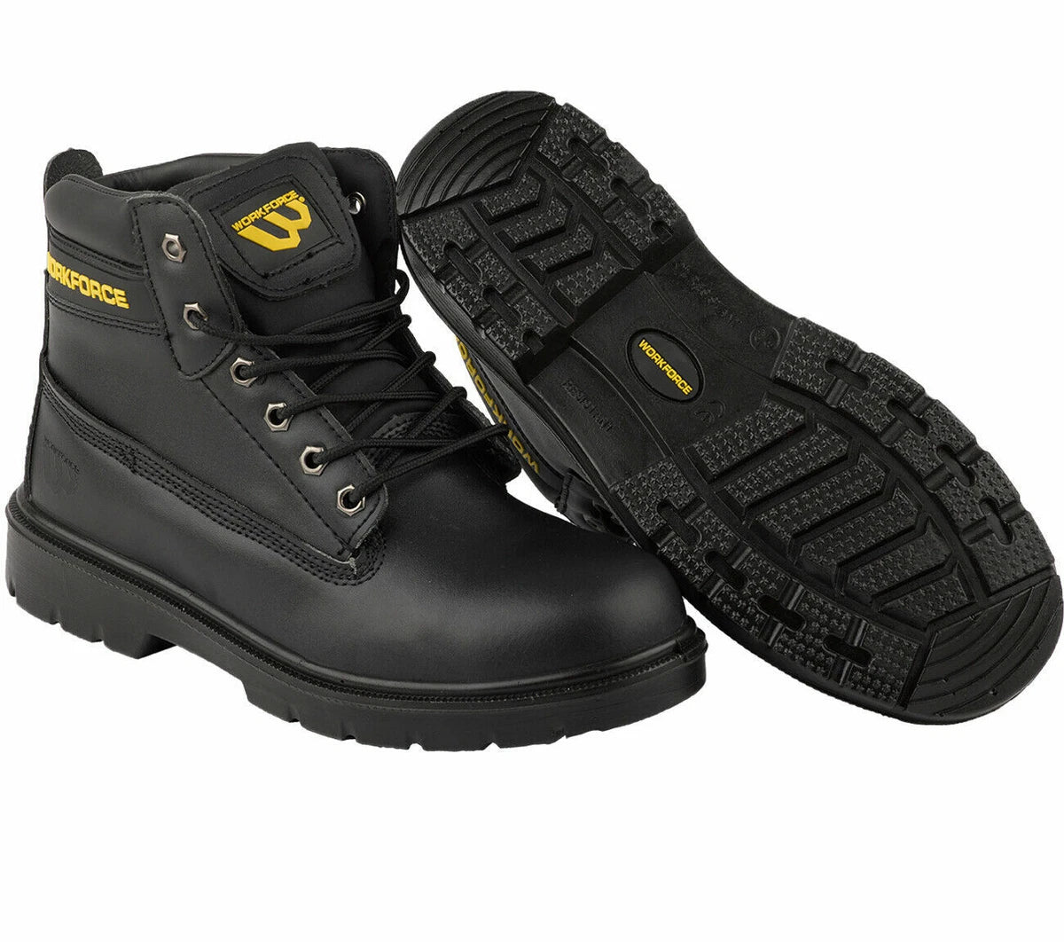 Mens Leather Ankle Safety Boots Lace Up Steel Toe Cap Work Boots Hiker Shoes