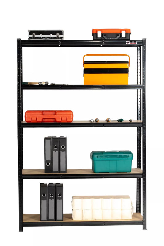 NEW Racking Boltless Garage Shelving Unit - 180x120x45cm, Black, 1000kg