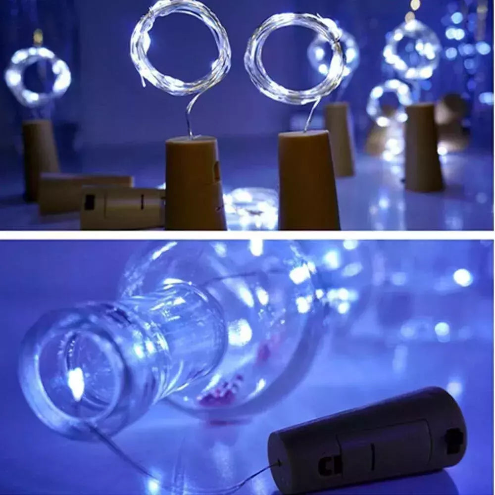 12 Pack Bottle Lights String Lights Wine Lights with Cork 2M 20 LEDs for Party
