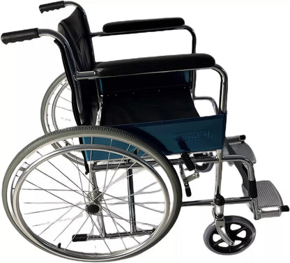 Self Propel Lightweight Folding Steel Wheelchair Transit Travel