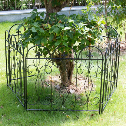 5 Garden Fence Panels Pet Animal Barrier Fence Dog Rabbits Defense Ground Border