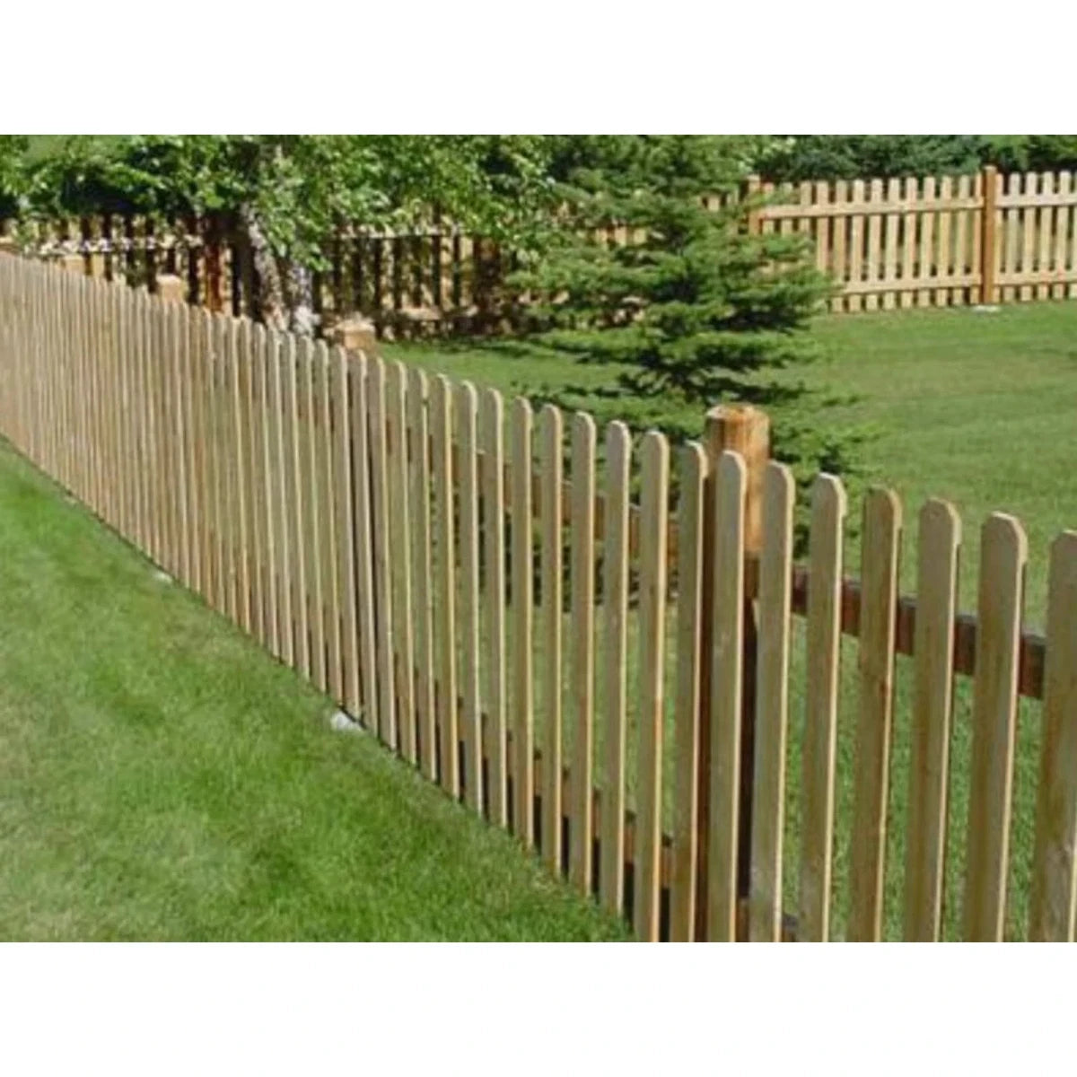Picket Garden Fence Panels 3ft High x 1.8m (6ft) Long Hand Built Treated Wood UK