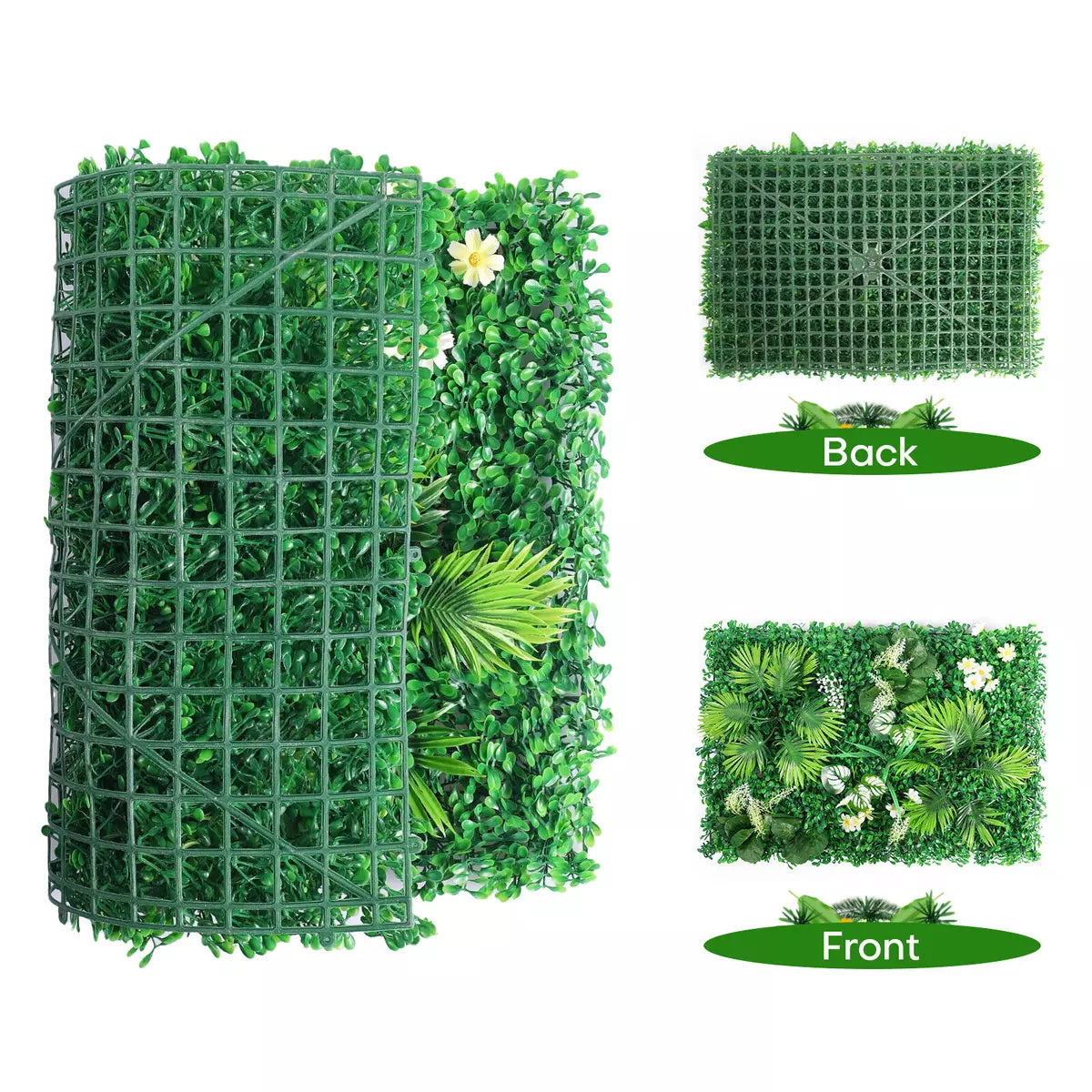 Plant Artificial Mat Greenery Wall Hedge Fence Foliage Panel Home wedding panel