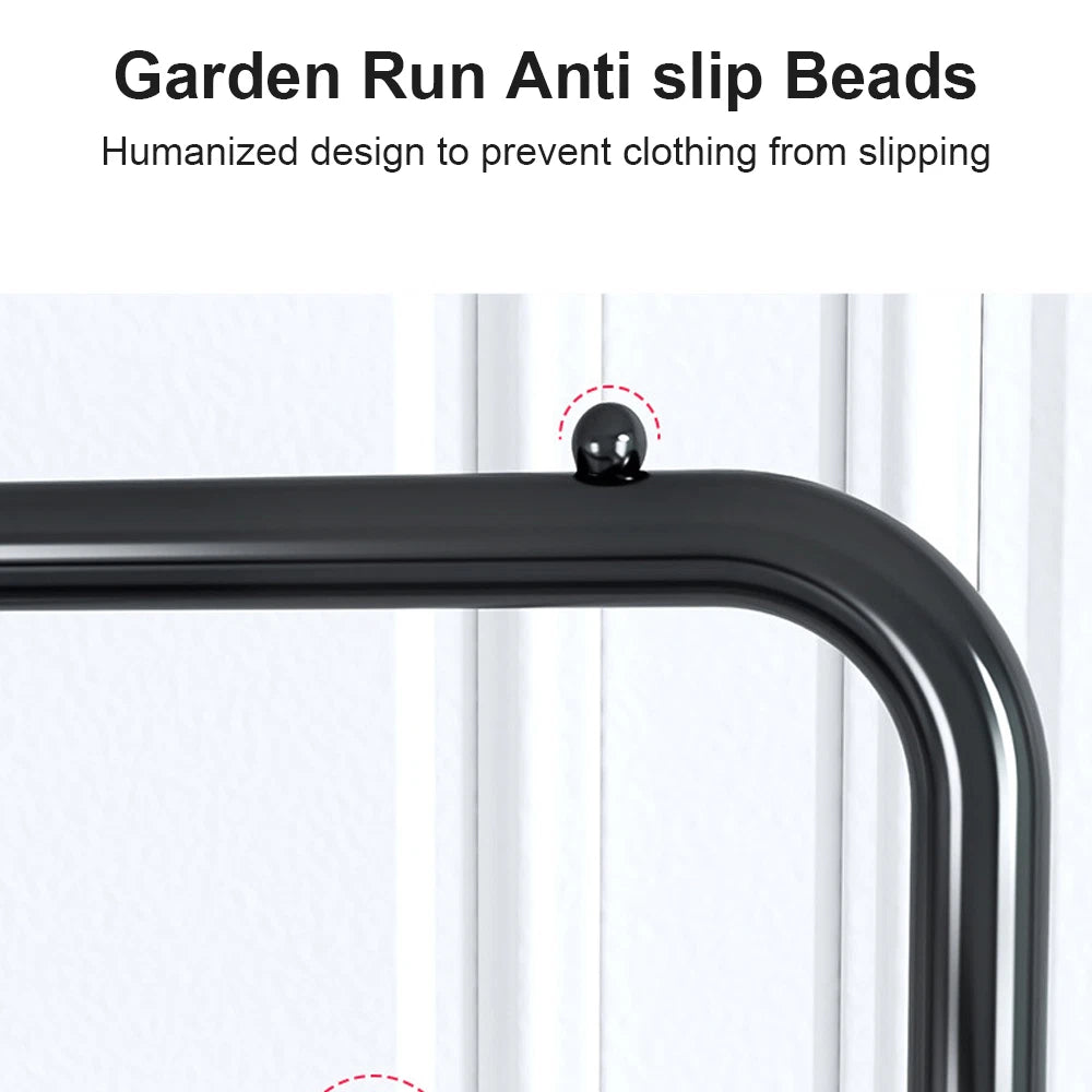 Double Heavy Duty Clothes Rail Hanging Rack Shelf Metal Display Stand Garment UK