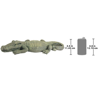 Swamp Beast Lawn Alligator Crocodile Garden Sculpture, 94 cm, Polyresin, Full Color, Beige