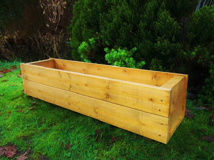 Long Garden Wooden Planter Trough Veg Wood Flower Boxes READY MADE 90cm