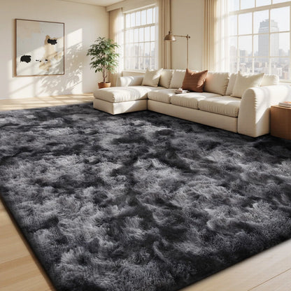 Fluffy Rugs Large Shaggy Rug Bedroom Living Room Anti Slip Soft Carpet Floor Mat A+