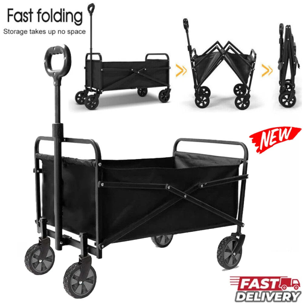 200KG Heavy Duty Garden Camping Beach Cart  Festival Trolley Wagon Cart Foldable