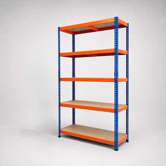 Warehouse Racking 5 Tier Shelving 180x120x45 Heavy Duty 250kg Storage Garage Workshop shed