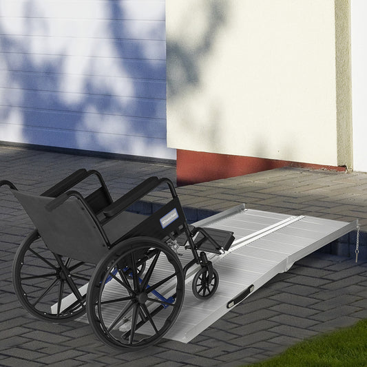 6ft Portable Folding Wheelchair Ramp Scooter Mobility Stars w/ Carry Handle