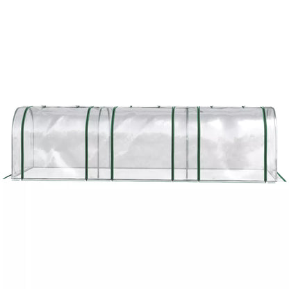 Tunnel Greenhouse Steel Frame for Garden w/ Zipper Doors