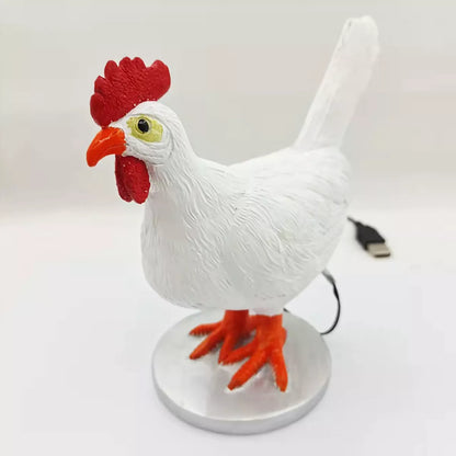 USB Chicken Desk Lamp Simulation Resin Hens Lay Eggs Lamps Funny Home Decoration