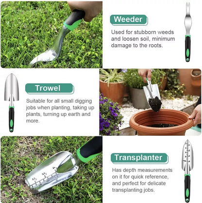82Pcs Garden Tool Sets Gift Garden Hand Tool Kit Heavy Duty
