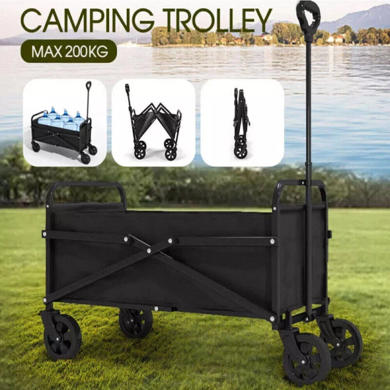 200KG Heavy Duty Garden Camping Beach Cart  Festival Trolley Wagon Cart Foldable