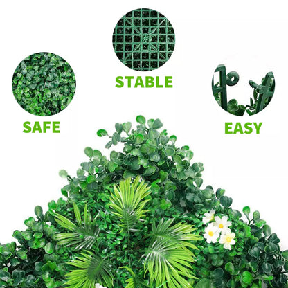 Plant Artificial Mat Greenery Wall Hedge Fence Foliage Panel Home wedding panel