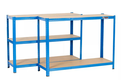 5 Tier Blue Metal Garage Shelving Unit 1000kg 180 x 120 x 40cm