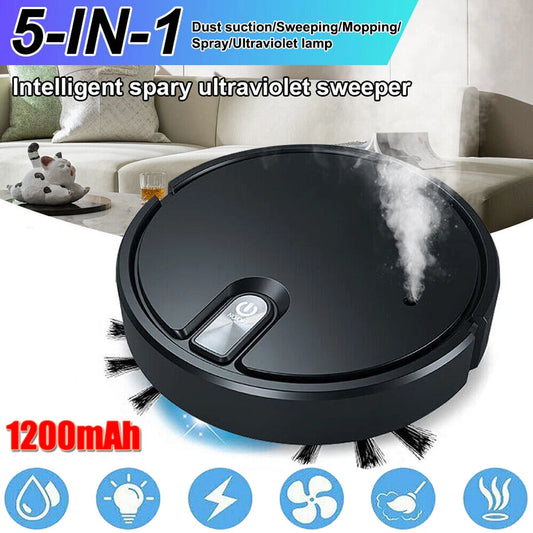 Smart Robot Vacuum Cleaner Automatic Sweeper Floor Carpet Clean Rechargeable UK