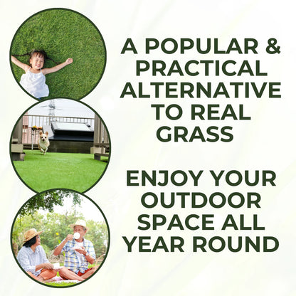 Budget Artificial Grass 7mm Value Fake Lawn Astro Turf