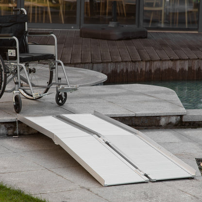 6ft Portable Folding Wheelchair Ramp Scooter Mobility Stars w/ Carry Handle
