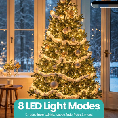 4/5/6ft Pre Lit Christmas Tree with LED Lights Bushy Tips Artificial Xmas Tree