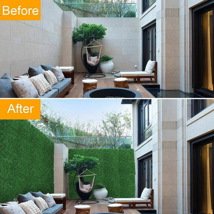 25X Artificial Plant Fence Greenery Wall Hedge Grass Mat Foliage Screen Panels UK