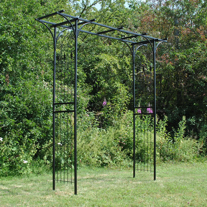 Metal Garden Arbour Style Arch  Design with Ground Spikes
