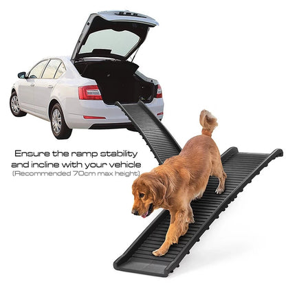 Dog Boot Ramp Travel Folding Dog Transport Lightweight Car Ramp Bi-Fold 156x40cm