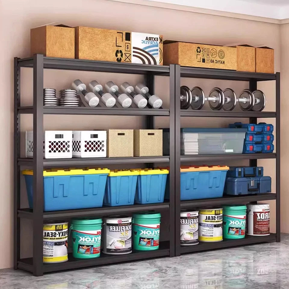 5 Tier Boltless Garage Storage Shelving Steel Racking 198x120x50cm UK