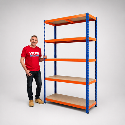 Warehouse Racking 5 Tier Shelving Heavy Duty 250kg Storage Garage Workshop shed