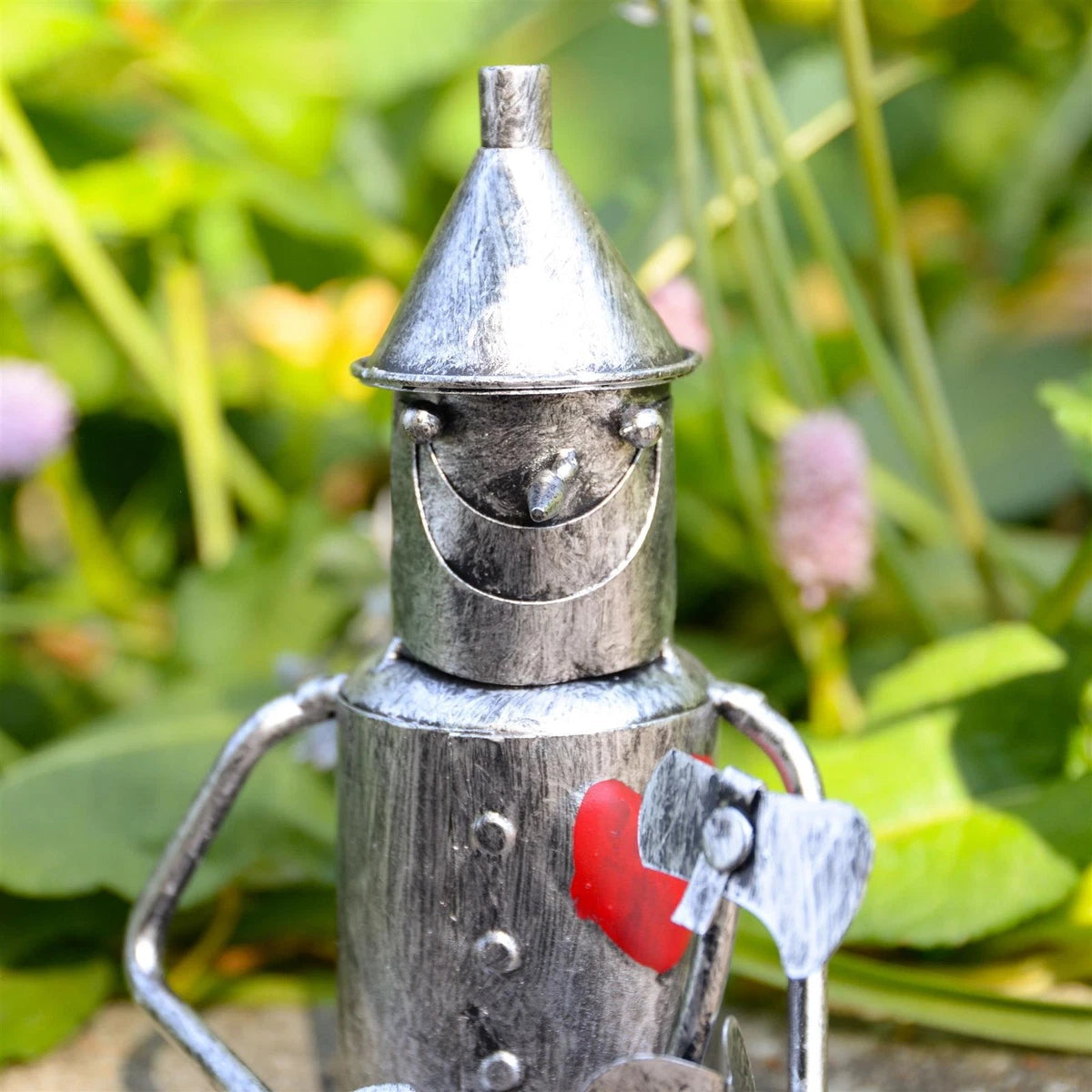 Mini Sitting Tin Man Garden Decor Ornament