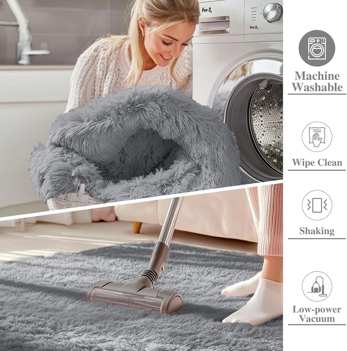Fluffy Rugs Large Shaggy Rug Bedroom Living Room Anti Slip Soft Carpet Floor Mat A+