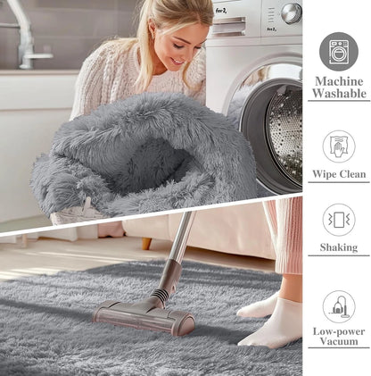 Fluffy Rugs Large Shaggy Rug Bedroom Living Room Anti Slip Soft Carpet Floor Mat A+