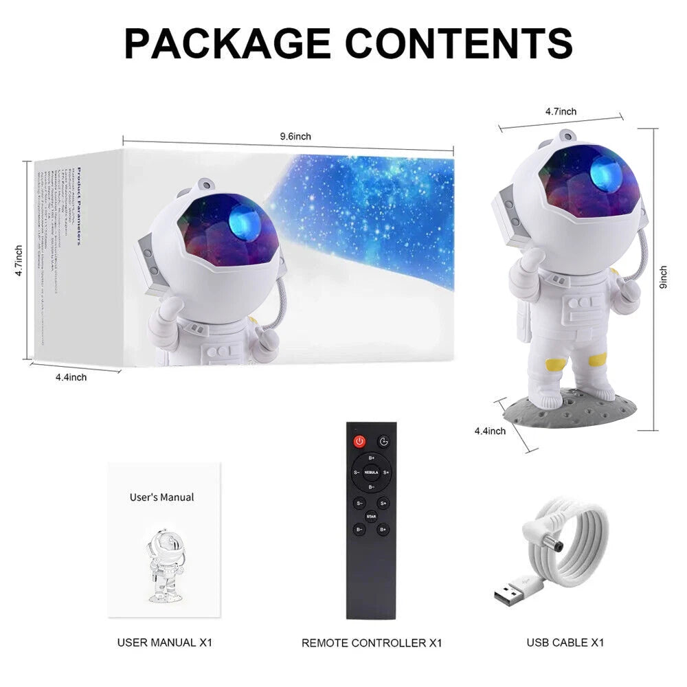 Astronaut Projector Galaxy Starry Sky LED Night Light Nebula Space Lamp w/Remote