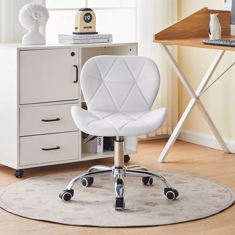 Computer Desk Office Chair Chrome Legs Lift Swivel Adjustable Height