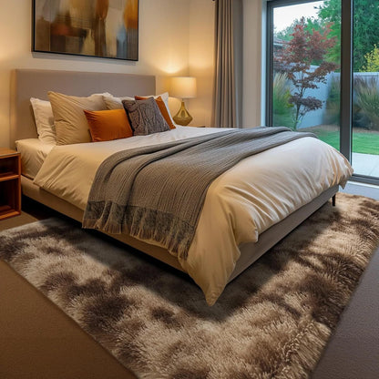 Fluffy Rugs Large Shaggy Rug Bedroom Living Room Anti Slip Soft Carpet Floor Mat A+
