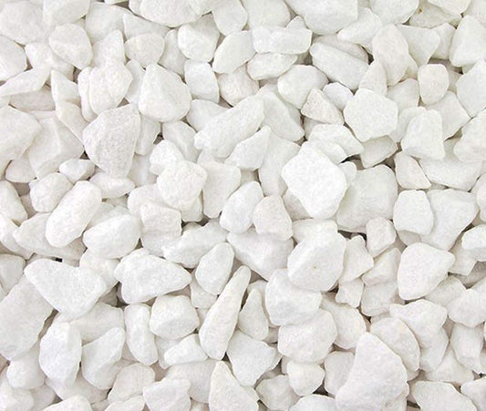 Polar White Chippings 20mm Decorative Gravel Garden Path Borders Approx 20kg Bag