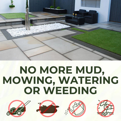 20mm Budget Realistic Artificial Grass Soft Natural Astro Turf Garden