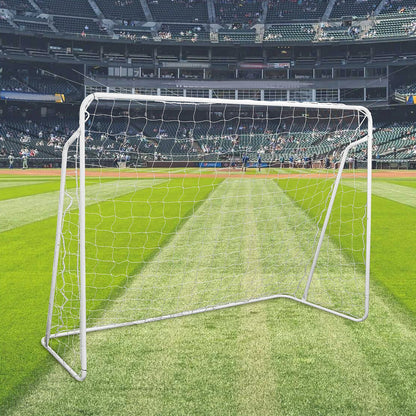 Single Football Goal Post Practice Soccer Training with Outdoo Net and Pegs 7FT x 5FT