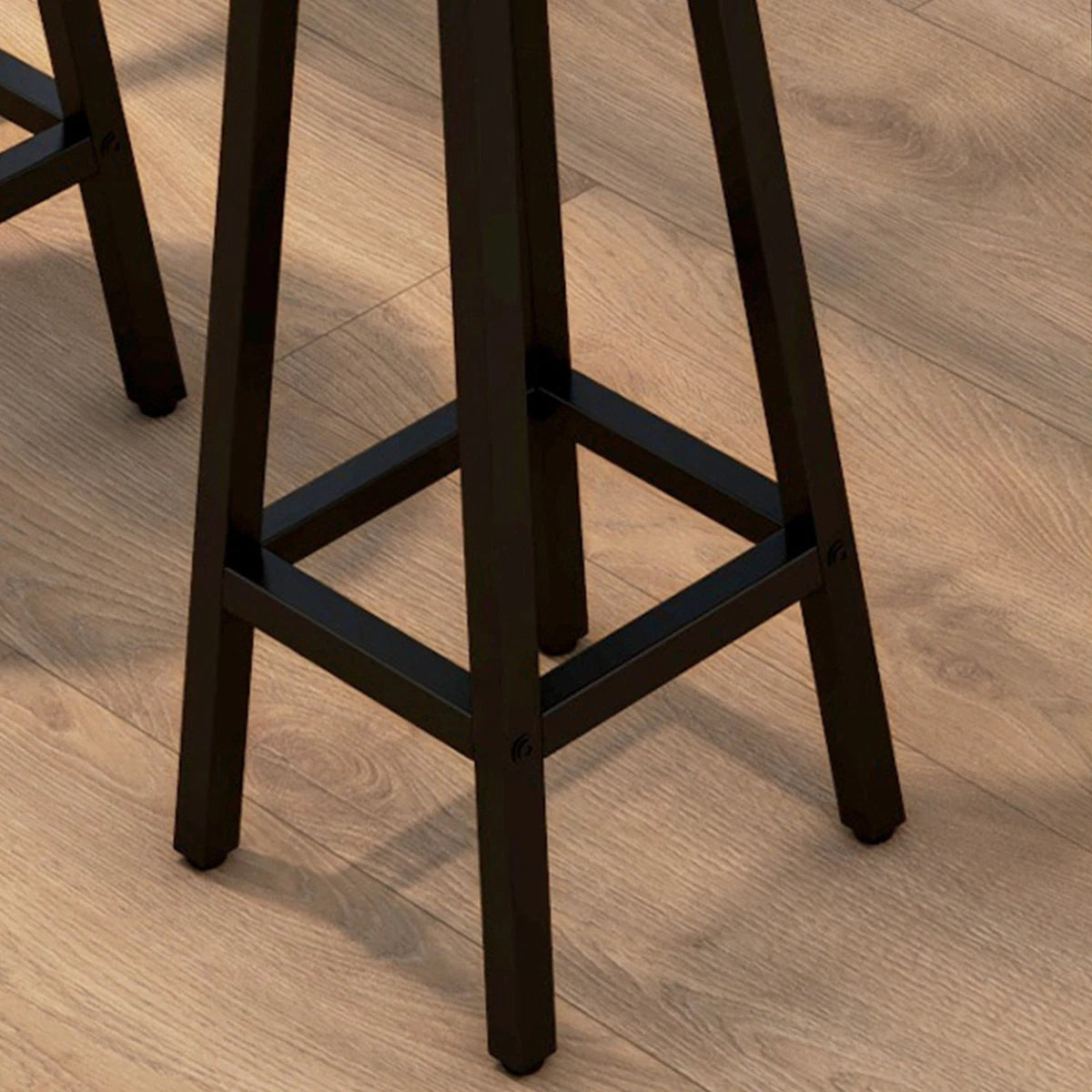 6-Piece Industrial Bar Table Set, 2 Kitchen Tables with 4 Stools, Brown