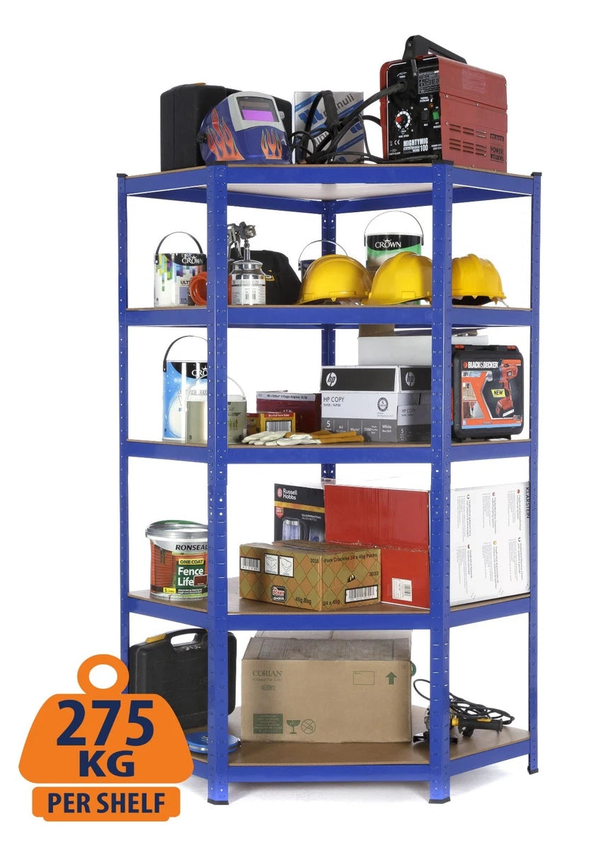 Garage Racking 5 Tier Shelving Unit Boltless Heavy Duty Metal Shelf Shed Storage