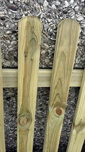 Picket Garden Fence Panels 3ft High x 1.8m (6ft) Long Hand Built Treated Wood UK